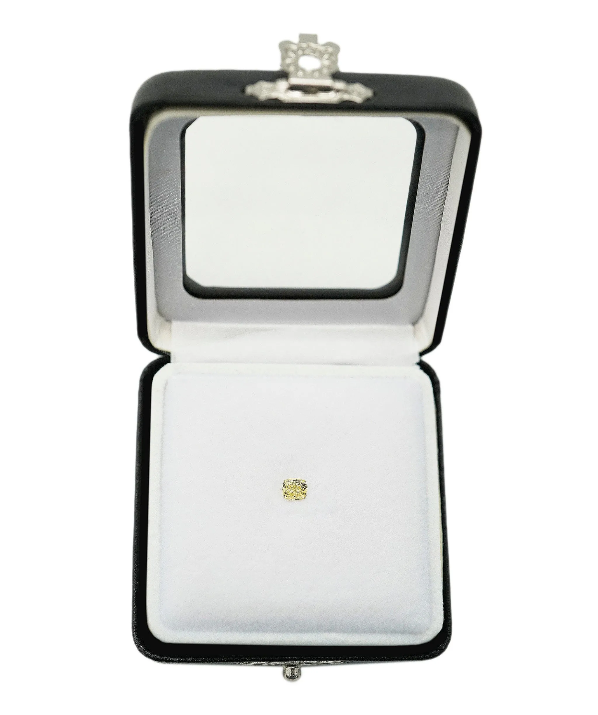 0.4ct CUSHION NATURAL INTENSE FANCY YELLOW DIAMOND ANL-S23-17