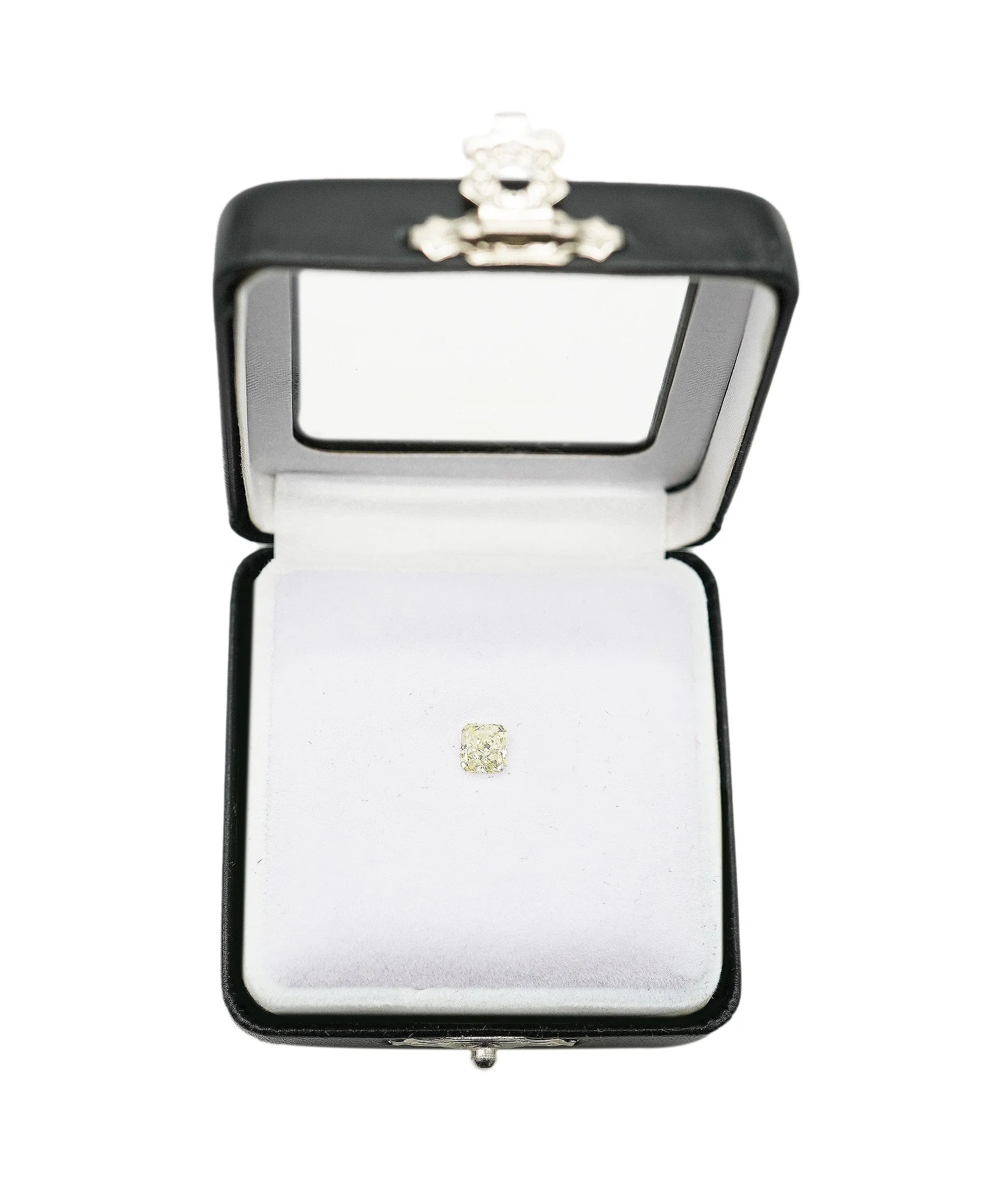 0.82ct Natural Fancy Yellow Square Radiant Diamond Anl-s12-21