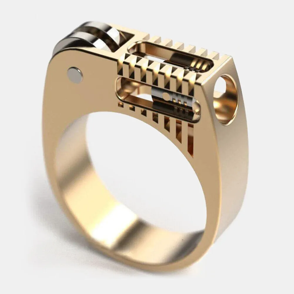 1 Pcs Personalized Casual Metal Gear Mechanical Personality Simple Fashion Ring