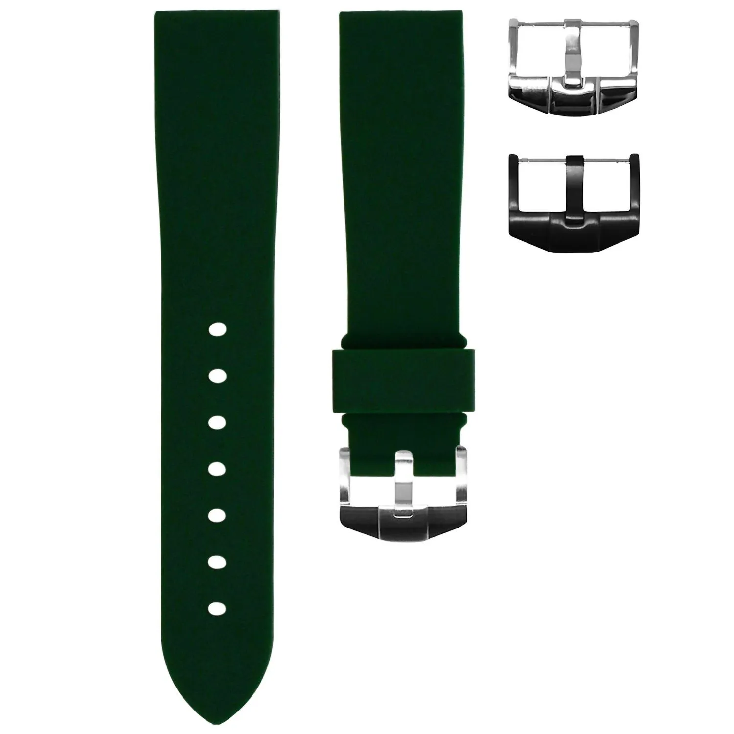 20MM LUG WIDTH STRAP - FOREST GREEN RUBBER