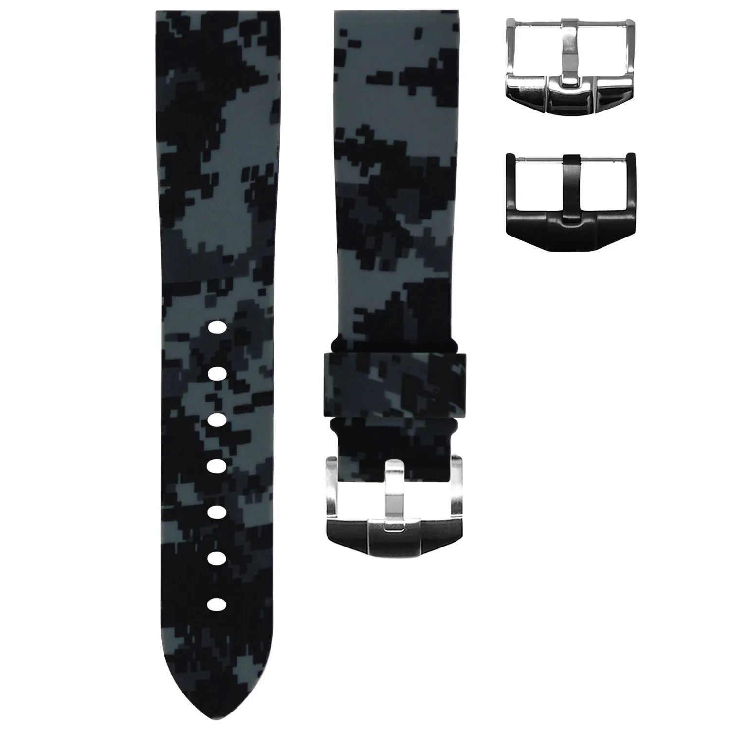 20MM LUG WIDTH STRAP - GRAPHITE DIGI CAMO RUBBER