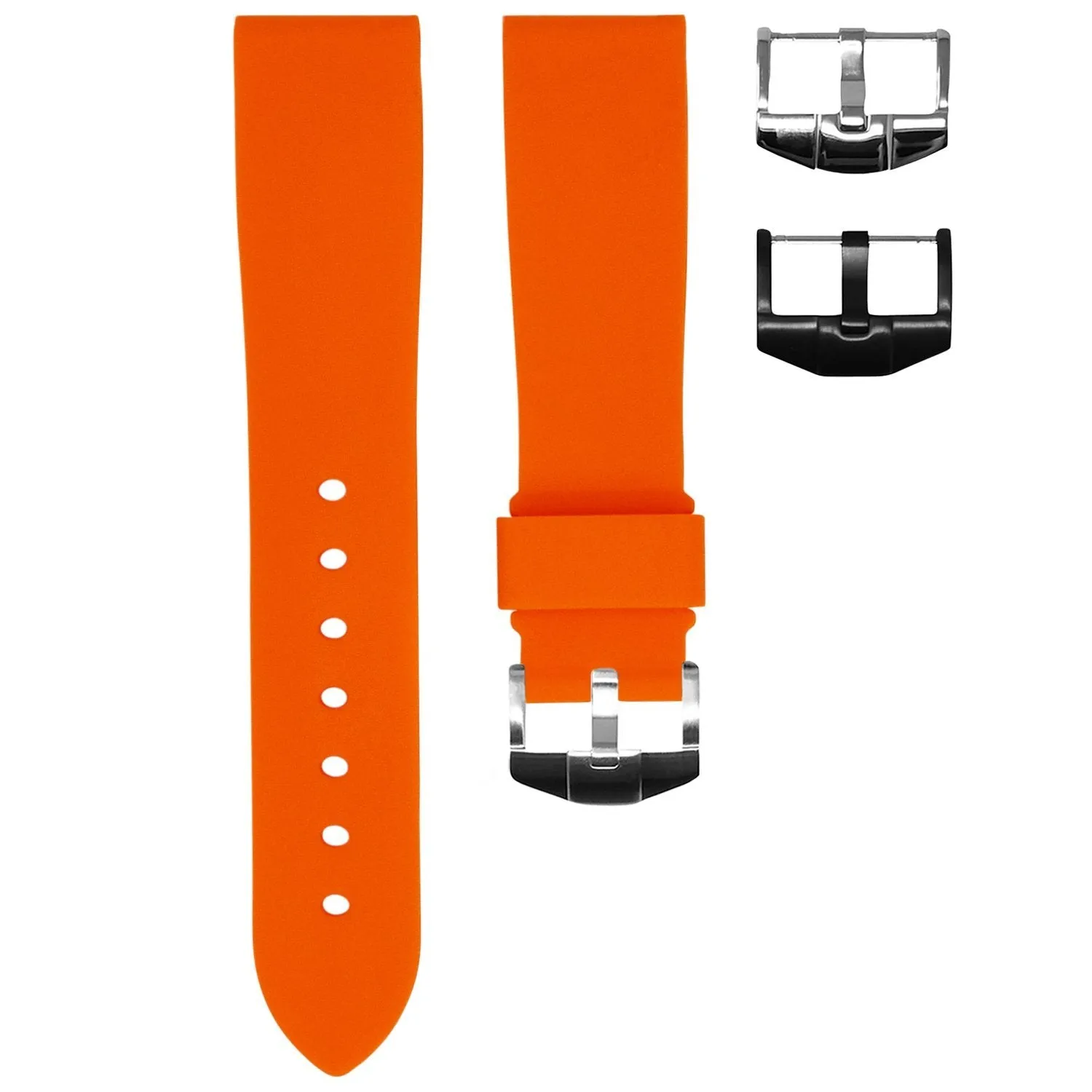20MM LUG WIDTH STRAP - TANGERINE RUBBER