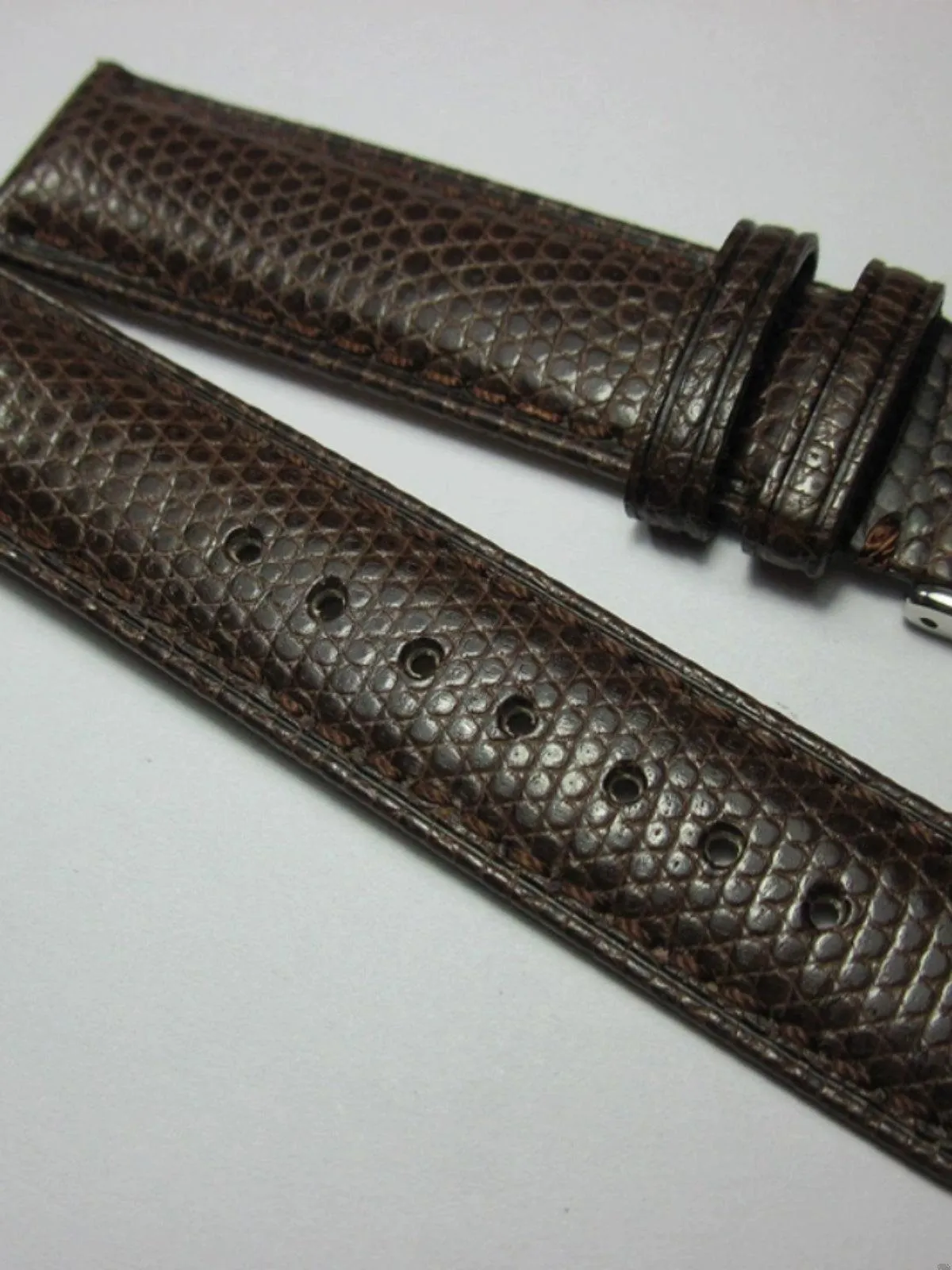 22mm Genuine Lizard Leather Strap Brown Men's Watch Mechanical Watch Genuine Leather
