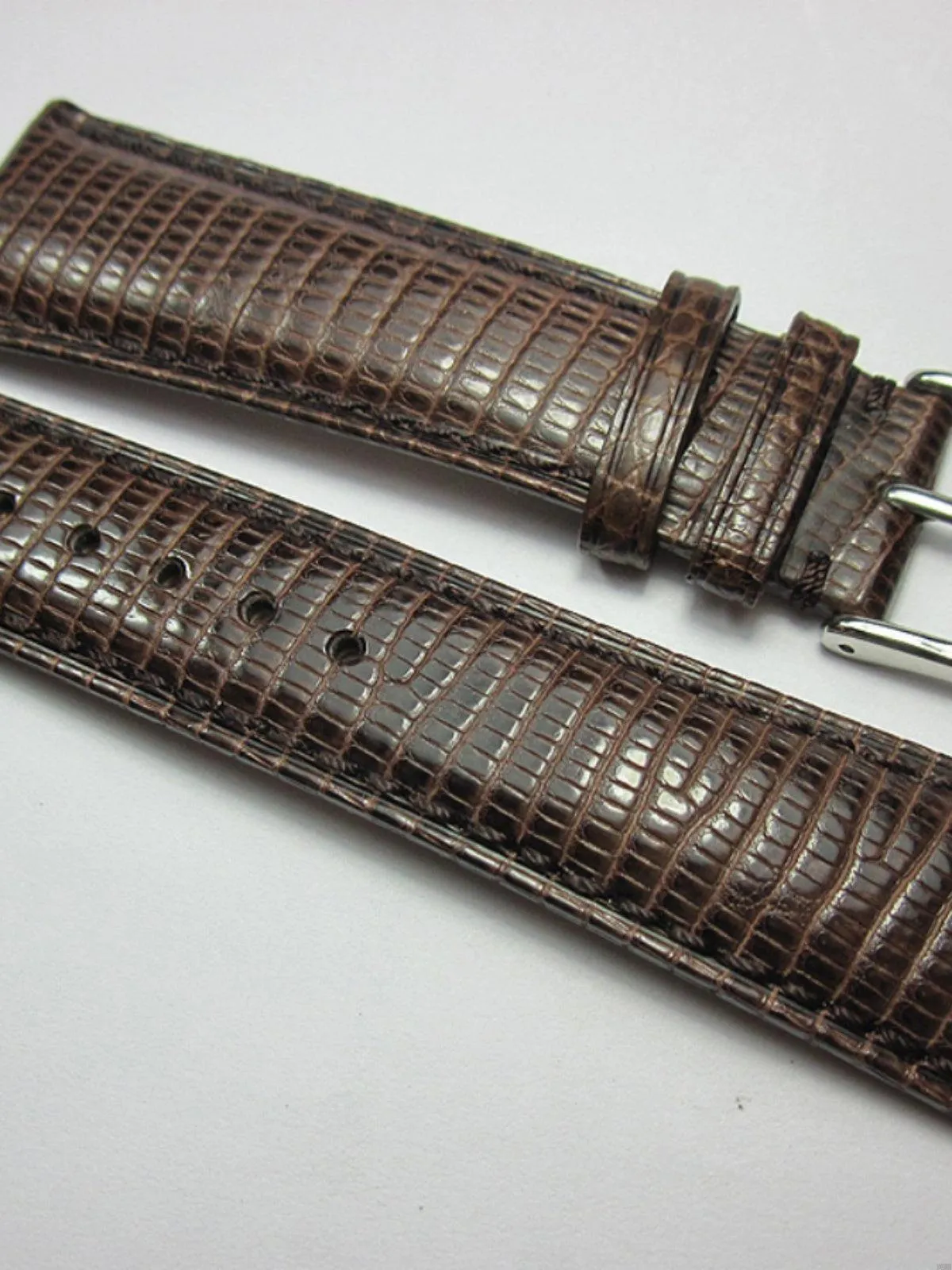 22mm Genuine Lizard Leather Strap Brown Men's Watch Mechanical Watch Genuine Leather