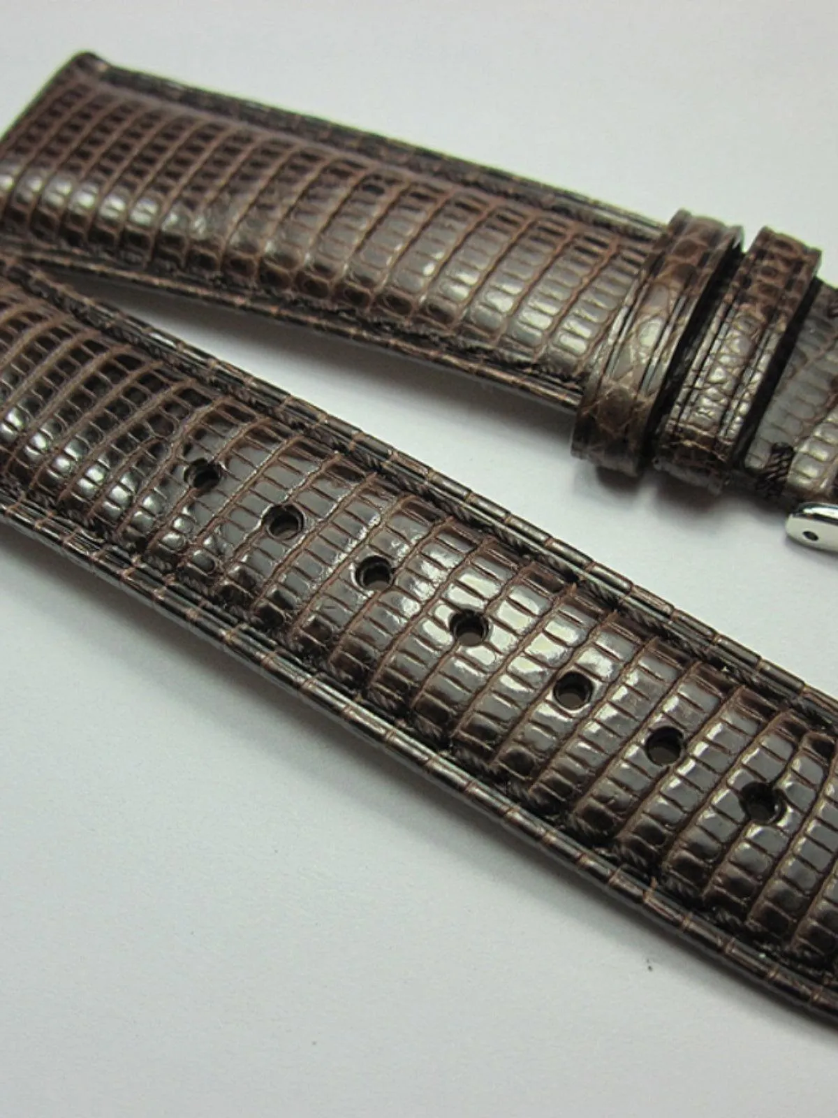 22mm Genuine Lizard Leather Strap Brown Men's Watch Mechanical Watch Genuine Leather