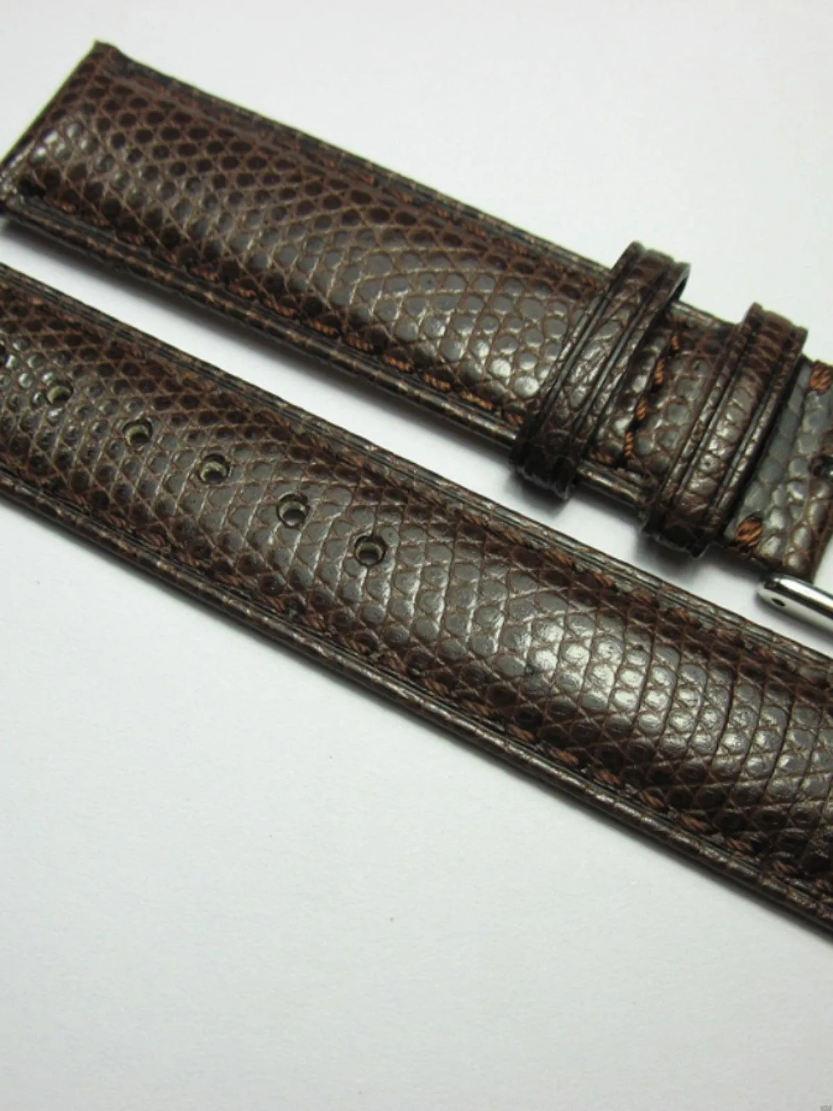 22mm Genuine Lizard Leather Strap Brown Men's Watch Mechanical Watch Genuine Leather