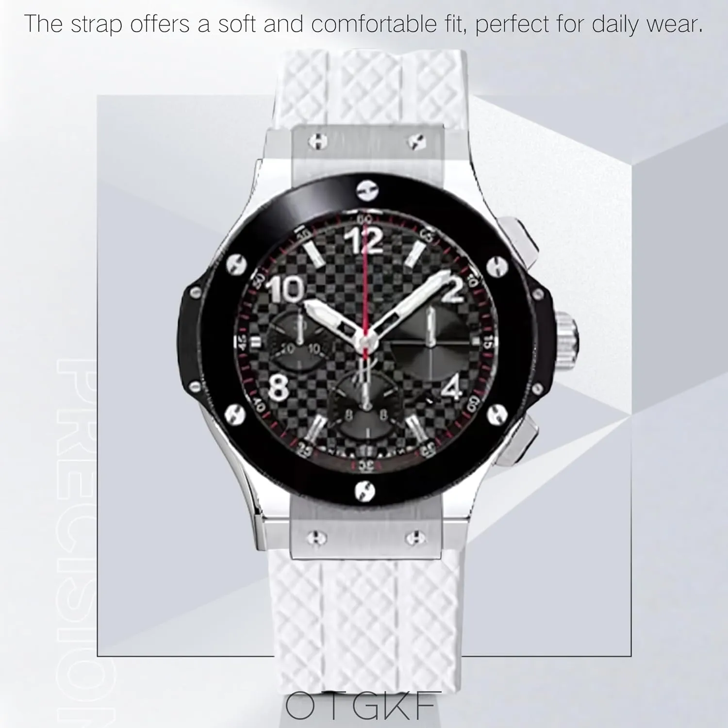 25mm 19mm 22mm Silicone Watch Strap for Hublot Big Bang-Structured Rubber with Replacement Band Tool
