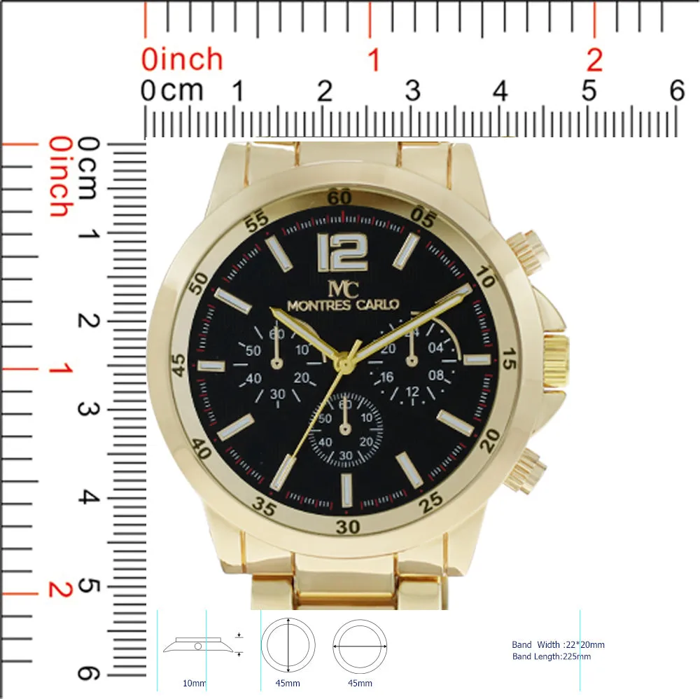 5563-Montres Carlo Metal Band Watch