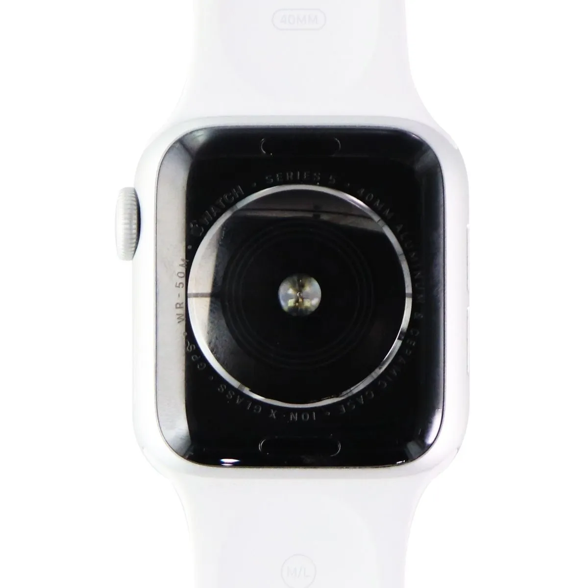 Apple Watch Series 5 (40mm) A2092 GPS Only - Silver AL / White Sport Band