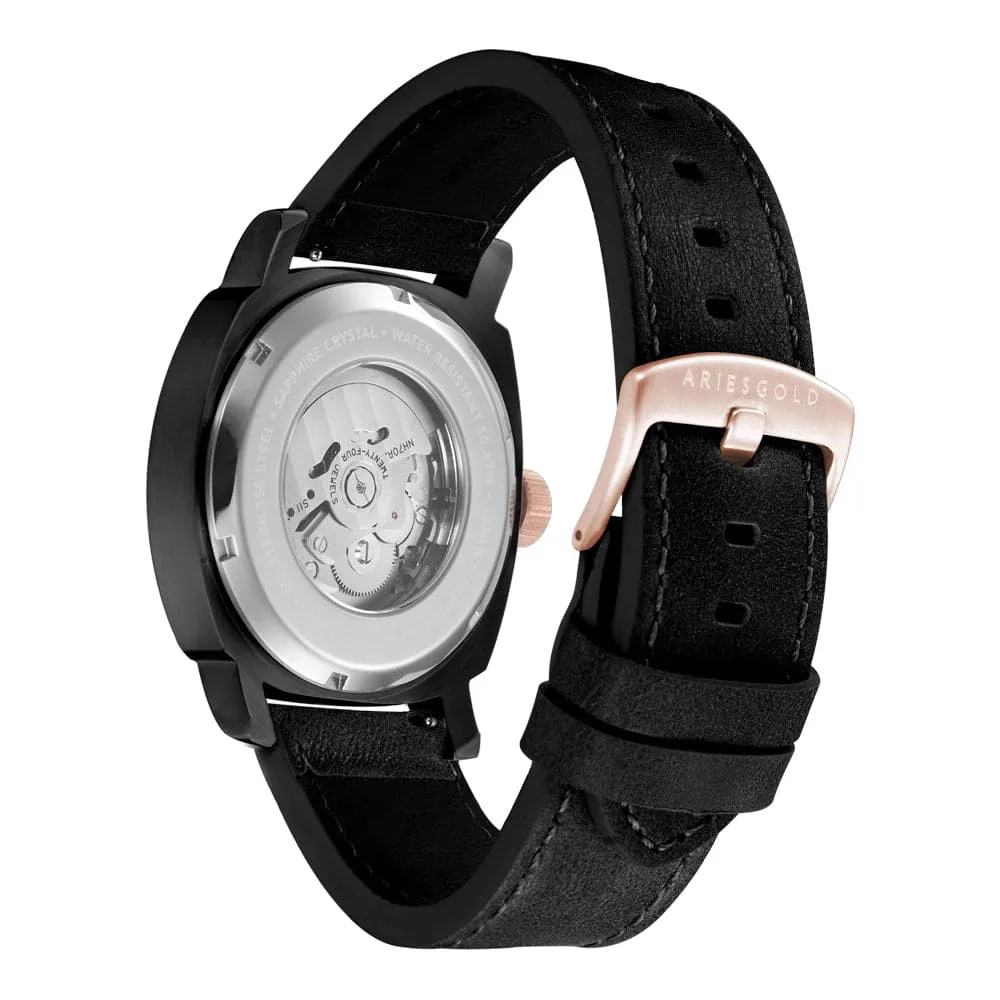 ARIES GOLD VANGUARD G 9025 BKRG-BKRG MEN'S WATCH