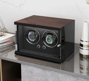 Automatic Mechanical Watch Winder Box for 2 Watch Vertical