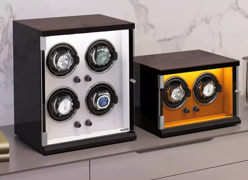 Automatic Mechanical Watch Winder Box for 6 Watch Vertical