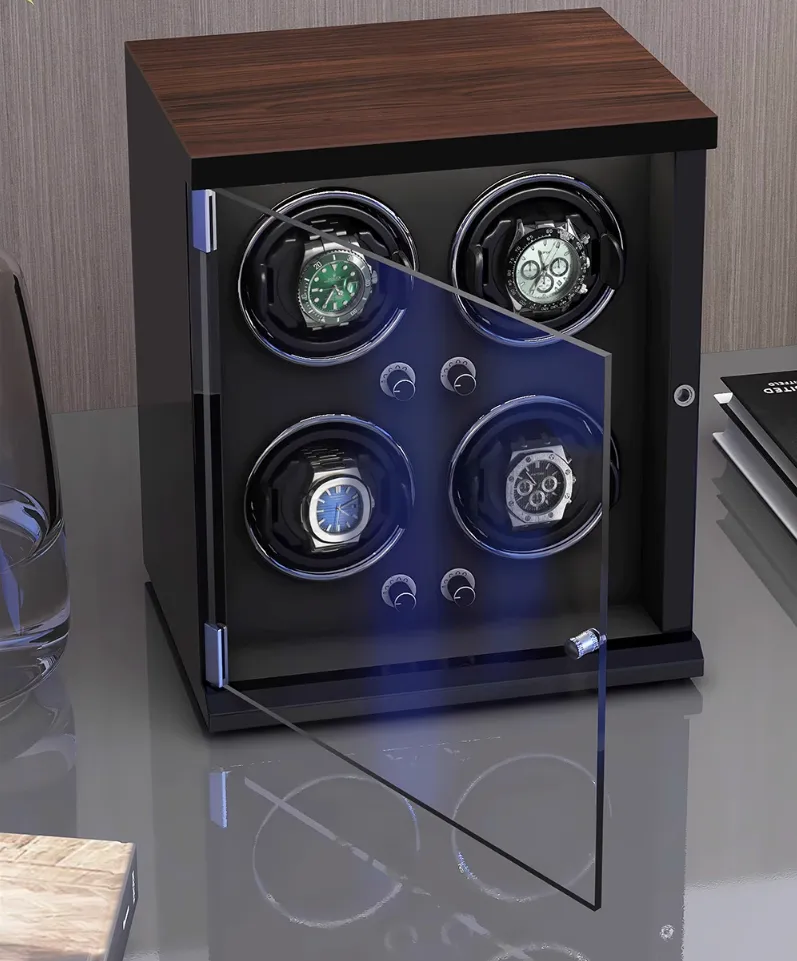 Automatic Mechanical Watch Winder Box for 6 Watch Vertical
