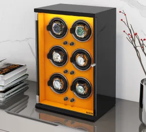 Automatic Mechanical Watch Winder Box for 6 Watch Vertical