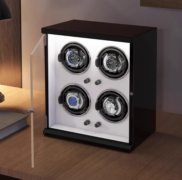 Automatic Mechanical Watch Winder Box for 6 Watch Vertical