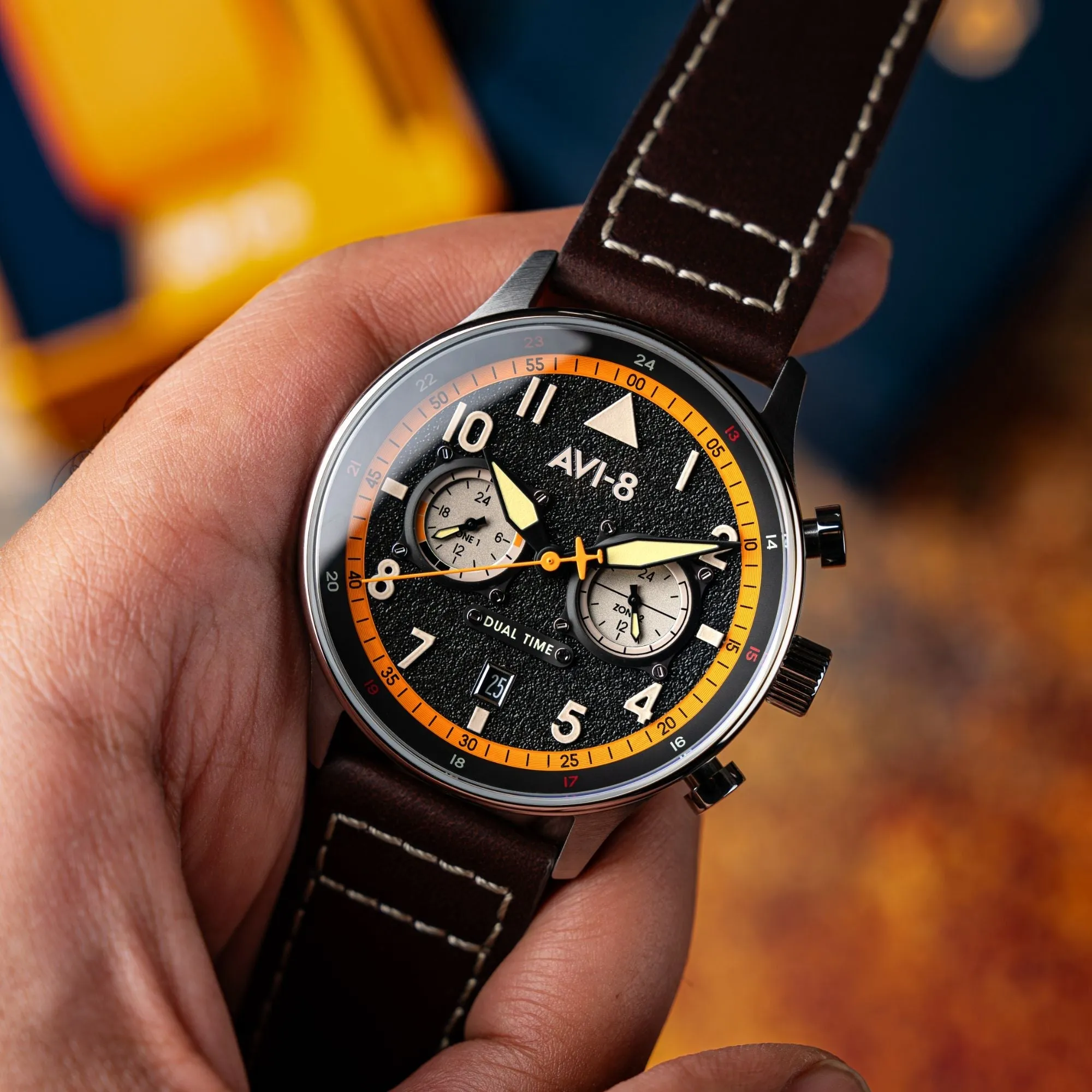 AVI-8 Hawker Hurricane Carey Dual Time Kensington Imperial War Museums Edition Men's Watch AV-4088-07