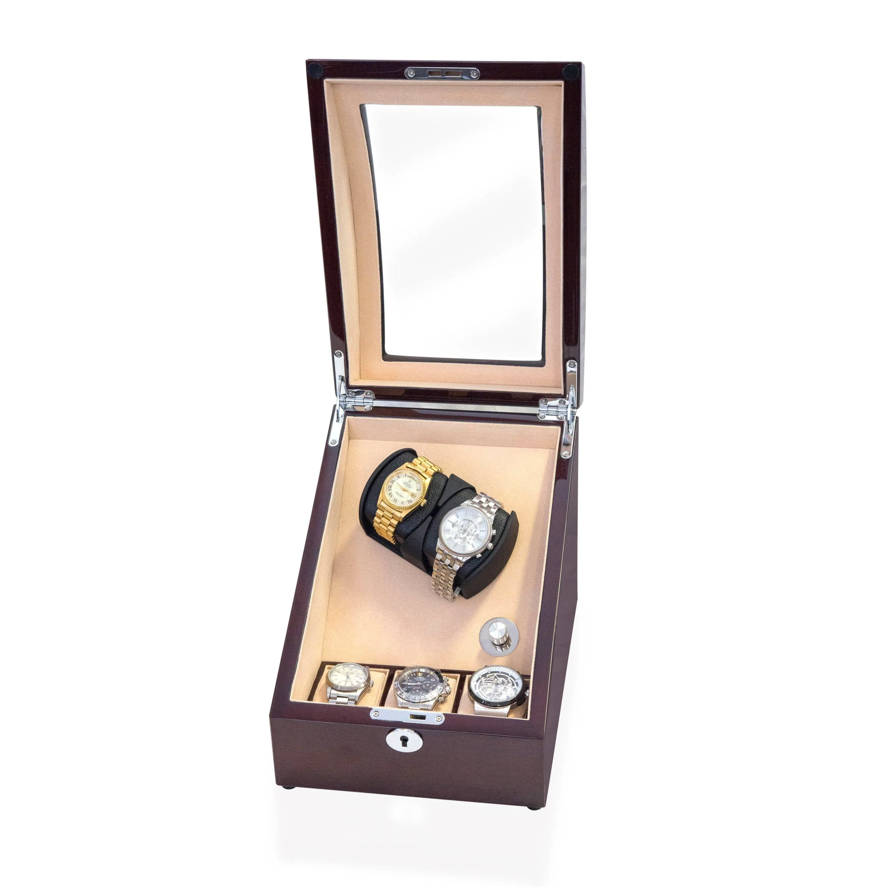 Avoca Watch Winder Box for 2   3 watches in Mahogany