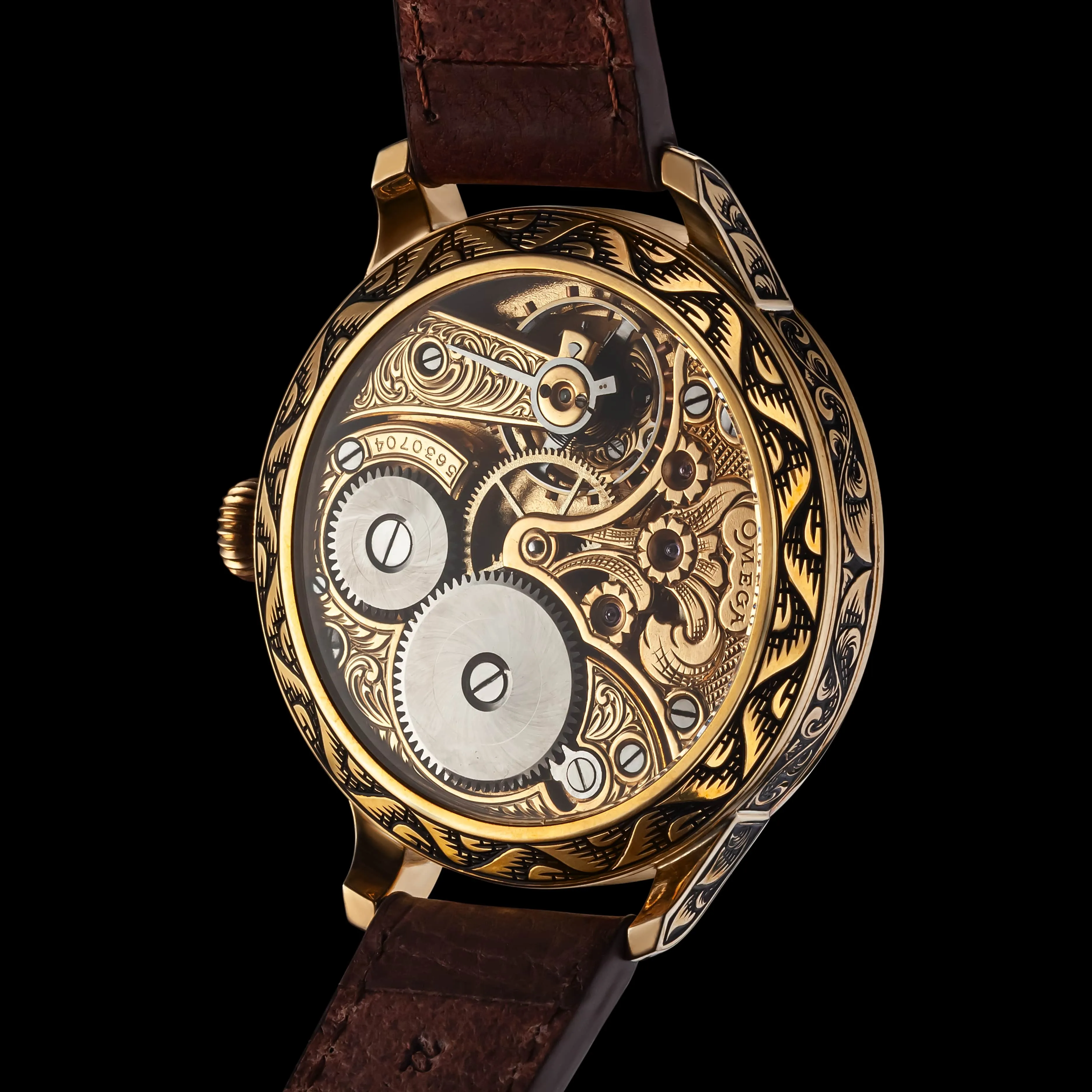 AZURE Men's Artisan Wristwatch fits 1920 Swiss Vintage Mechanical Movement