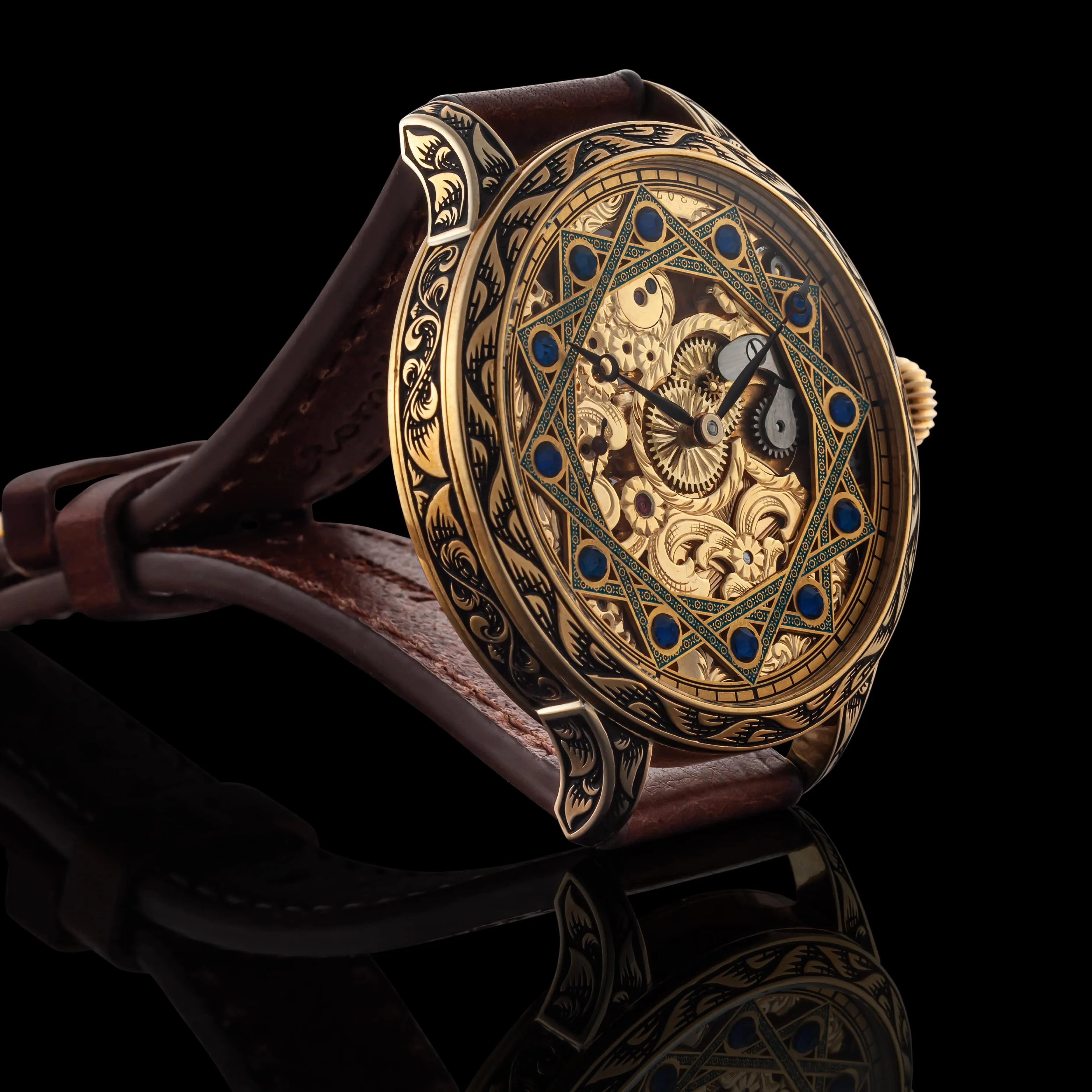 AZURE Men's Artisan Wristwatch fits 1920 Swiss Vintage Mechanical Movement