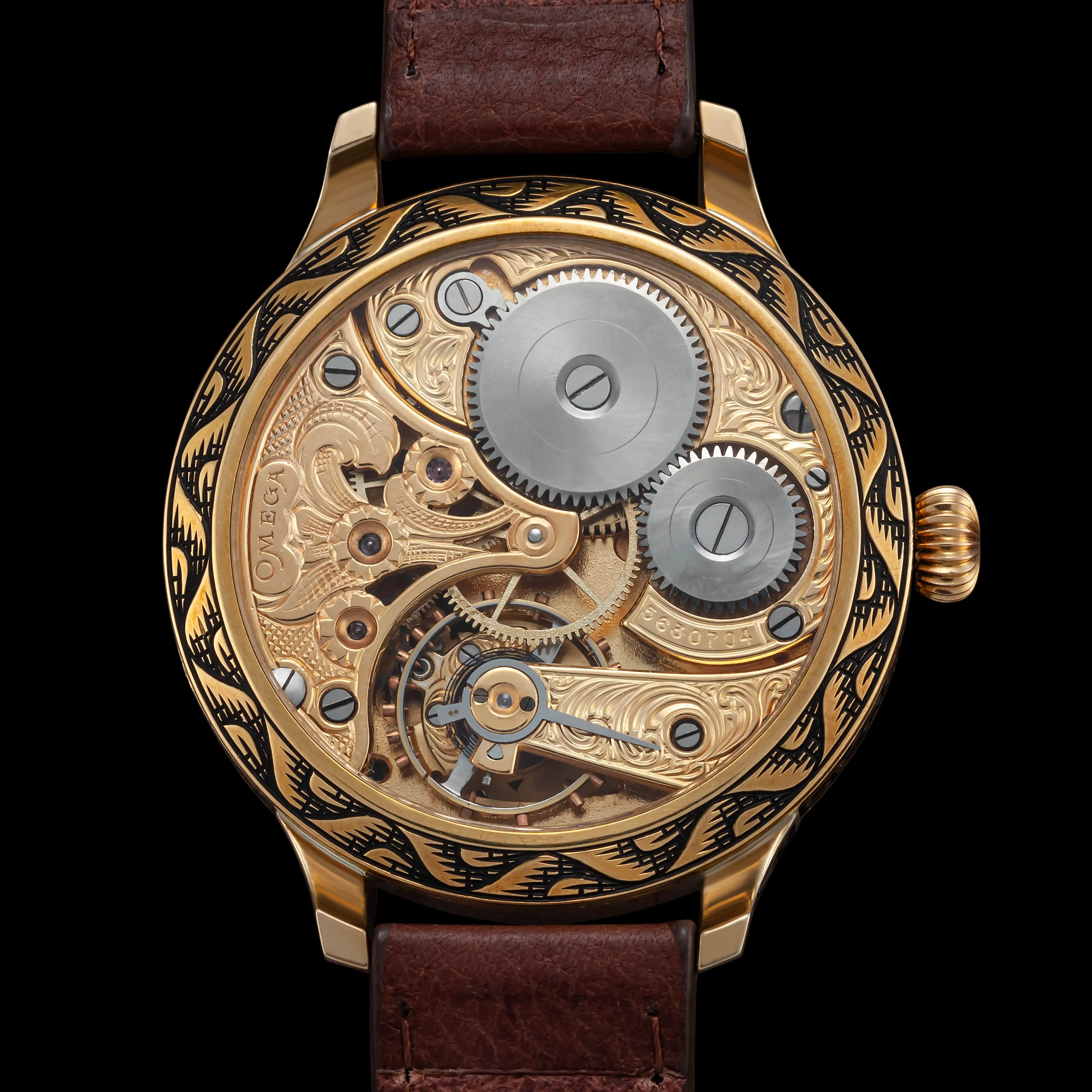 AZURE Men's Artisan Wristwatch fits 1920 Swiss Vintage Mechanical Movement