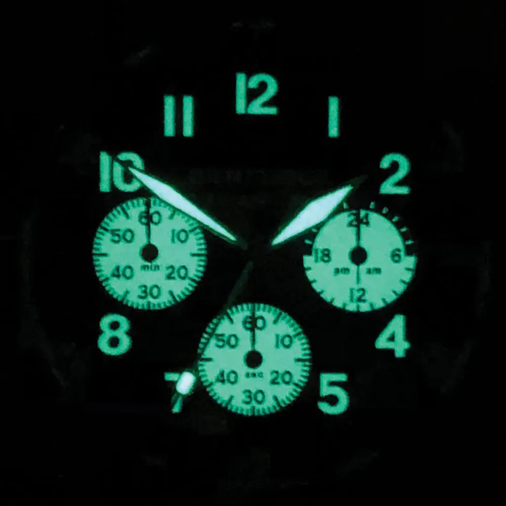 Bertucci Mens A-11T Americana Black Dial Nylon Band Chronograph Watch - 13343