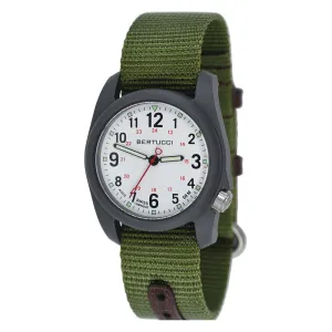 Bertucci Mens DX3 Hybrid Forest Hybrid Band White Dial Analog Japanese Quartz Wrist Watch - 11098