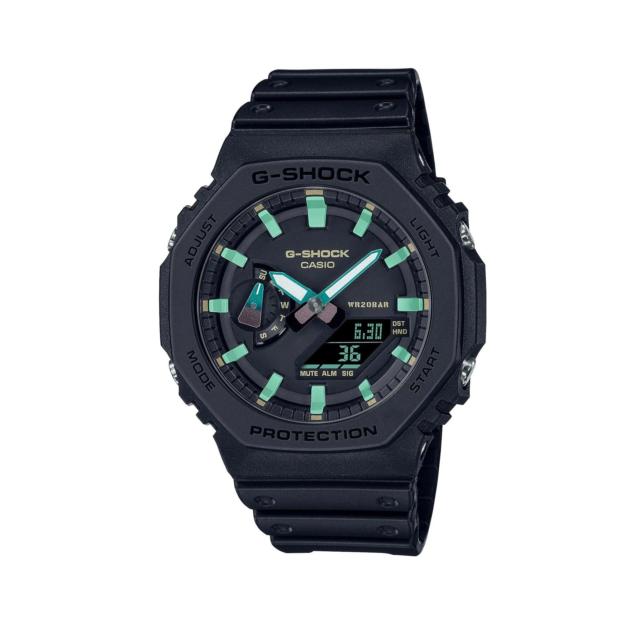 Casio G-SHOCK Analogue-Digital 2100 Series Black Men's Watch GA2100RC-1A