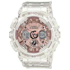 Casio Women's Rose Gold Dial Clear Resin Band G-Shock Analog and Digital Japanese Quartz Watch - GMA-S110SR-7ACR