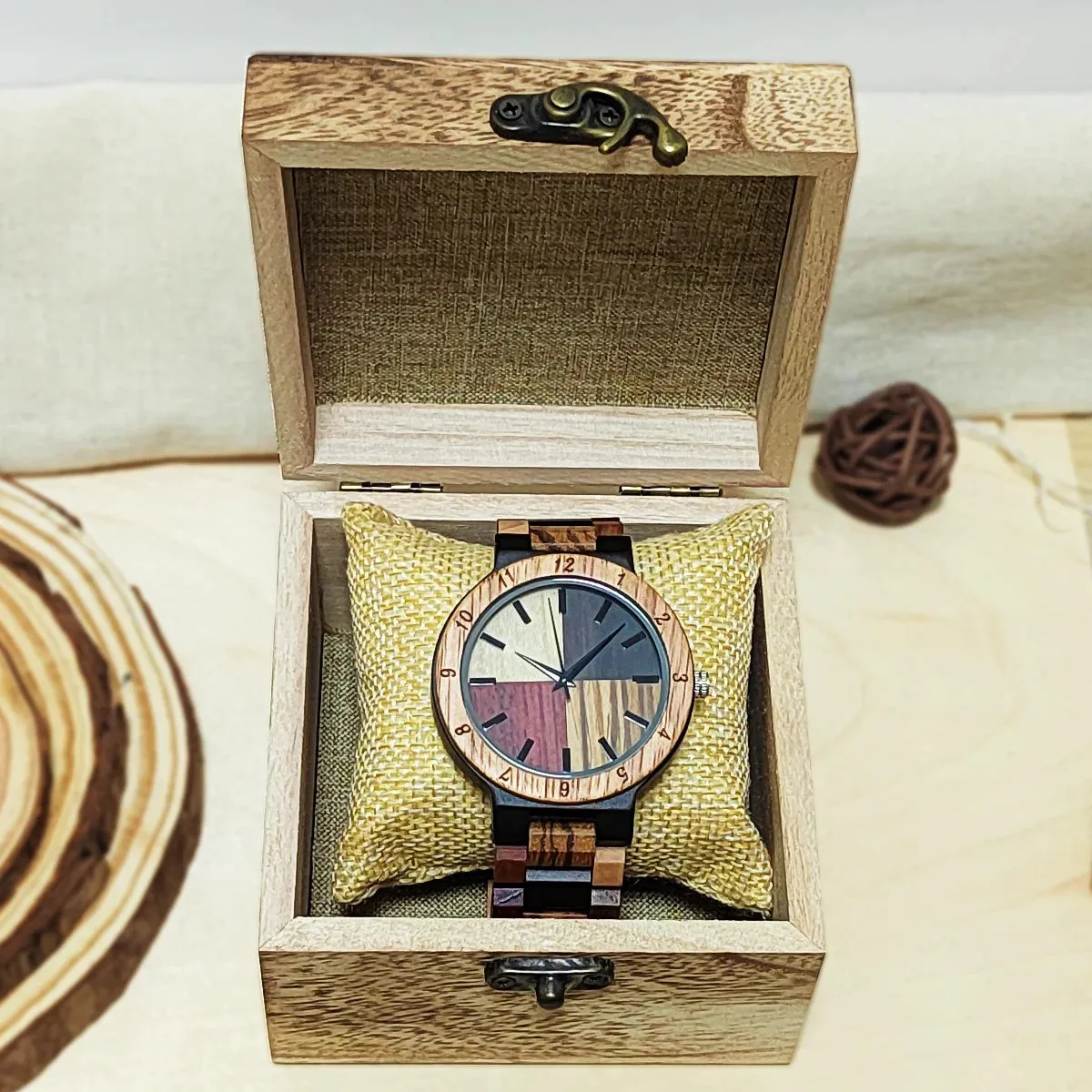 Cool Colorful Wooden Personalized Clock Timepieces Wood Viking Watch