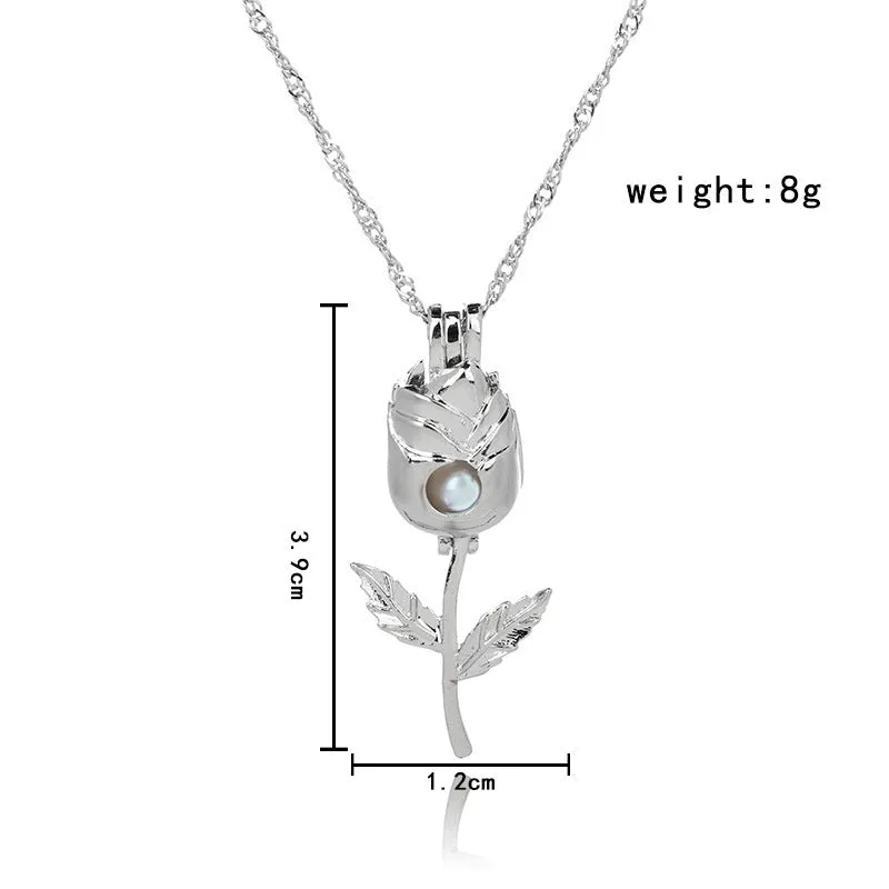 Creative hollowed oysters Pearl series necklace, natural freshwater pearl clavicle chain accessories manufacturer wholesale