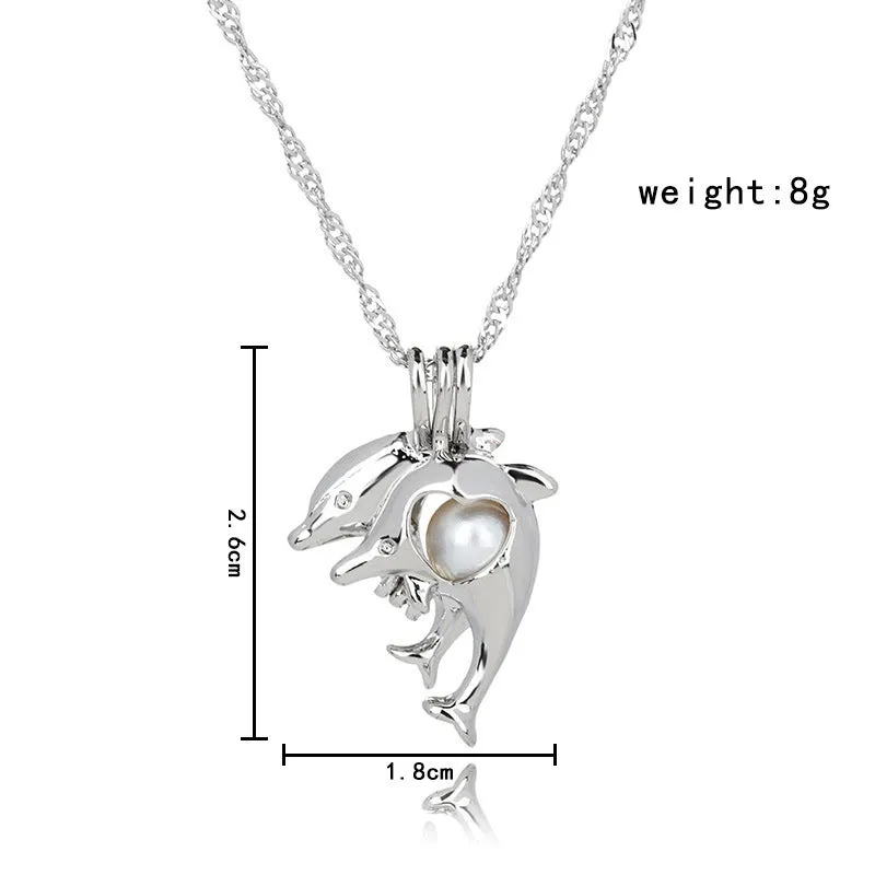 Creative hollowed oysters Pearl series necklace, natural freshwater pearl clavicle chain accessories manufacturer wholesale