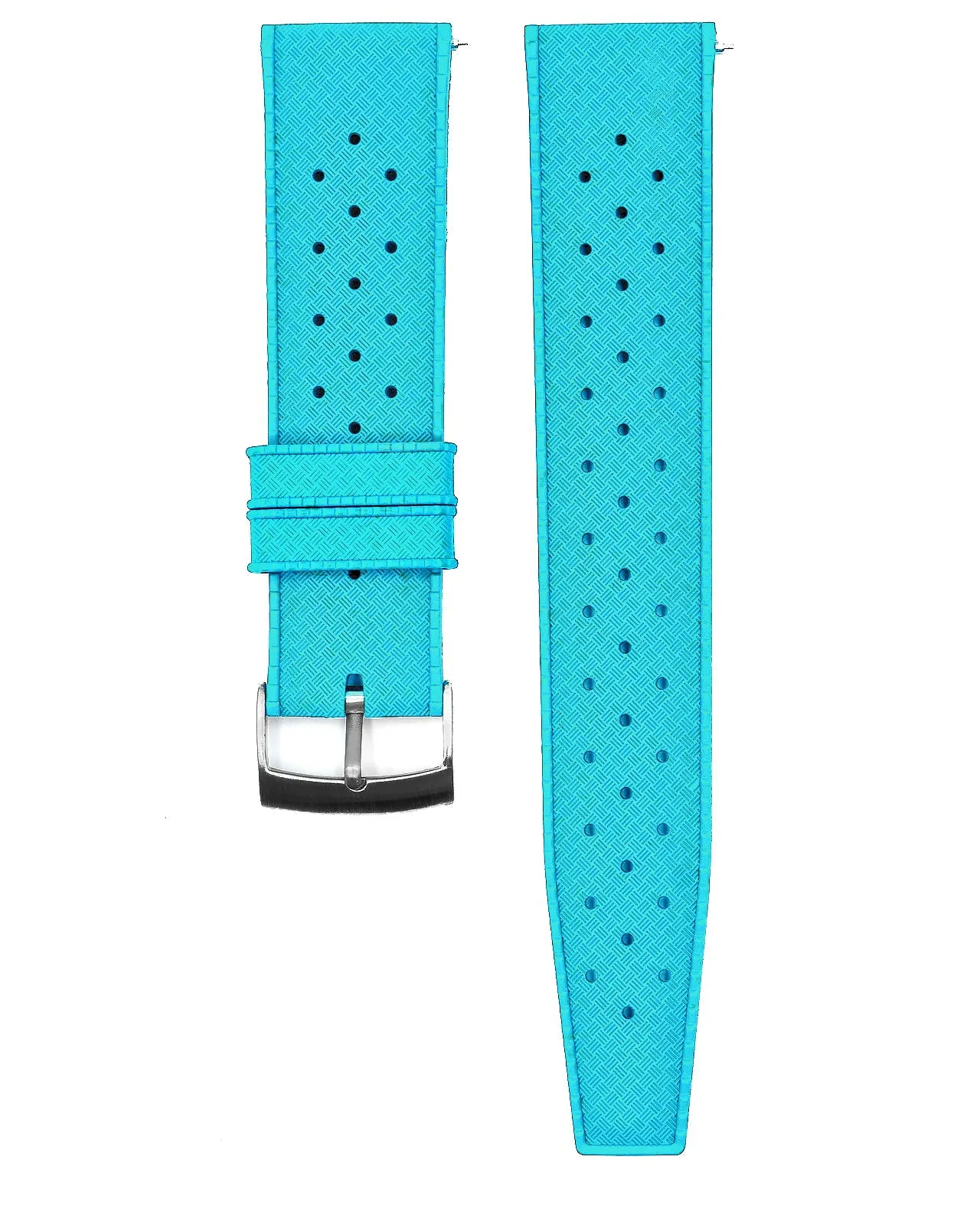 FKM RUBBER - "TROPICAL" VINTAGE STYLE STRAP (Tiffany Blue)
