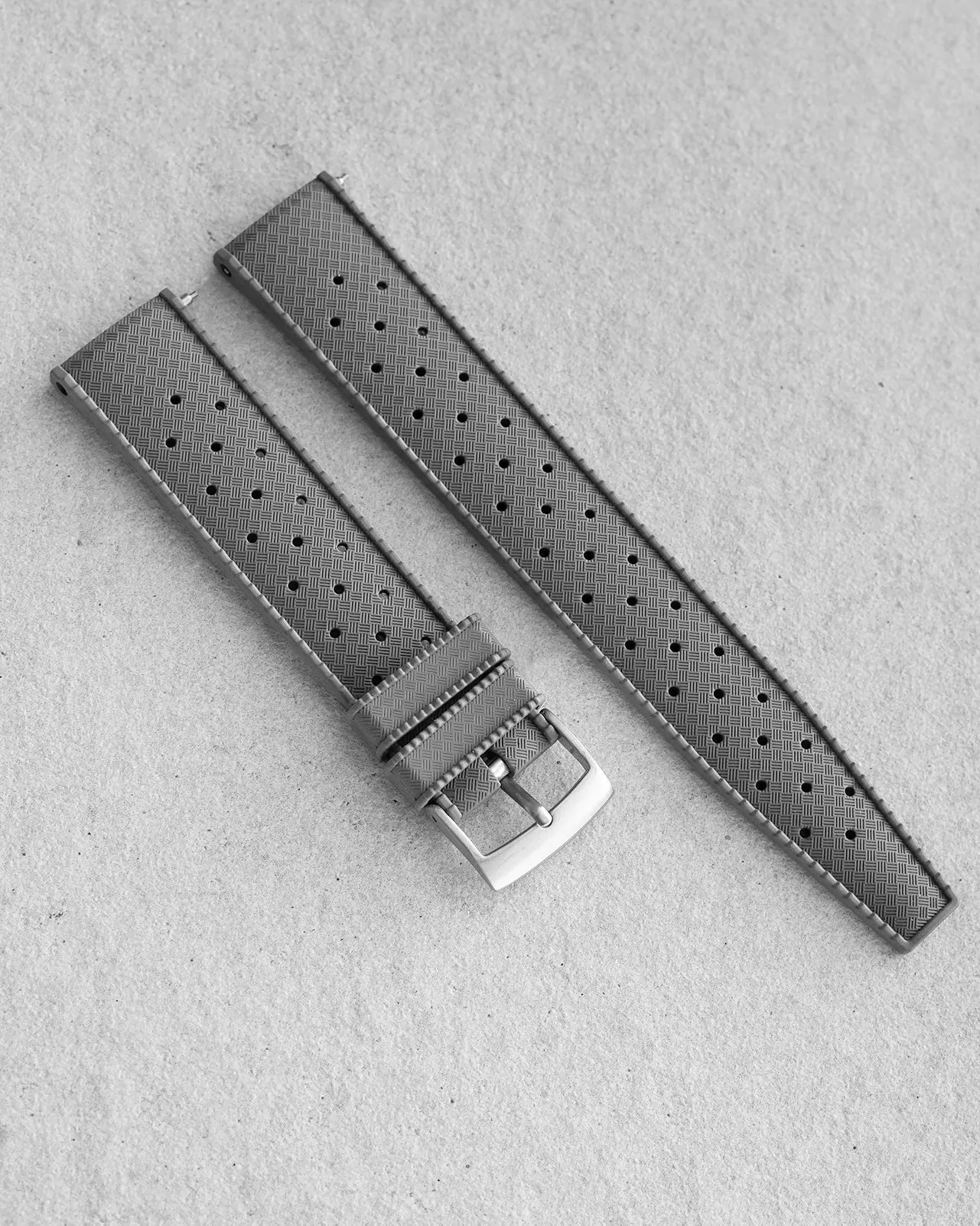 FKM RUBBER - "TROPICAL" VINTAGE STYLE STRAPP (GREY)