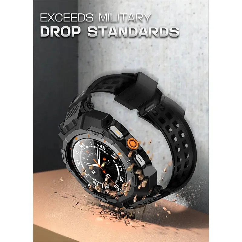 For Samsung Galaxy Watch Ultra 47mm Ub Pro Rugged Protective Cover with Adjustable Strap & Screen Protector