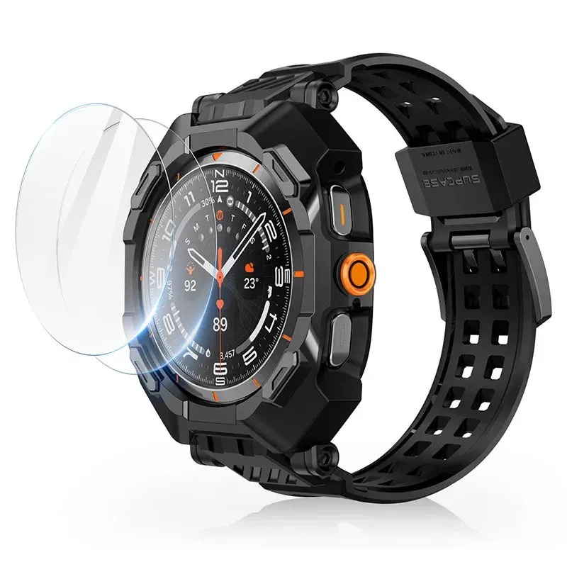 For Samsung Galaxy Watch Ultra 47mm Ub Pro Rugged Protective Cover with Adjustable Strap & Screen Protector