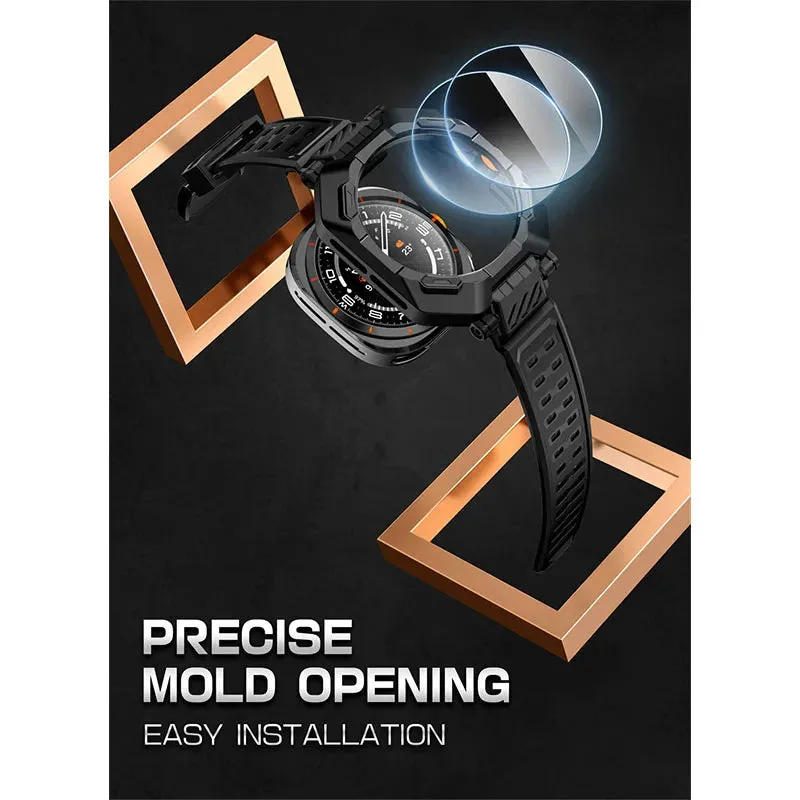 For Samsung Galaxy Watch Ultra 47mm Ub Pro Rugged Protective Cover with Adjustable Strap & Screen Protector