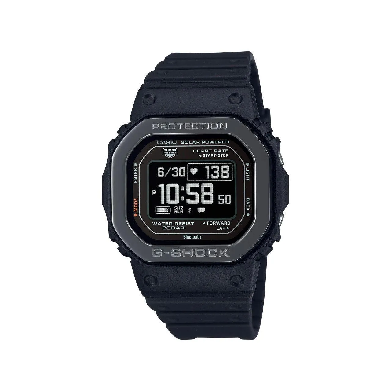 G-Squad - Black Heart Rate Monitor Watch - DWH5600MB-1D