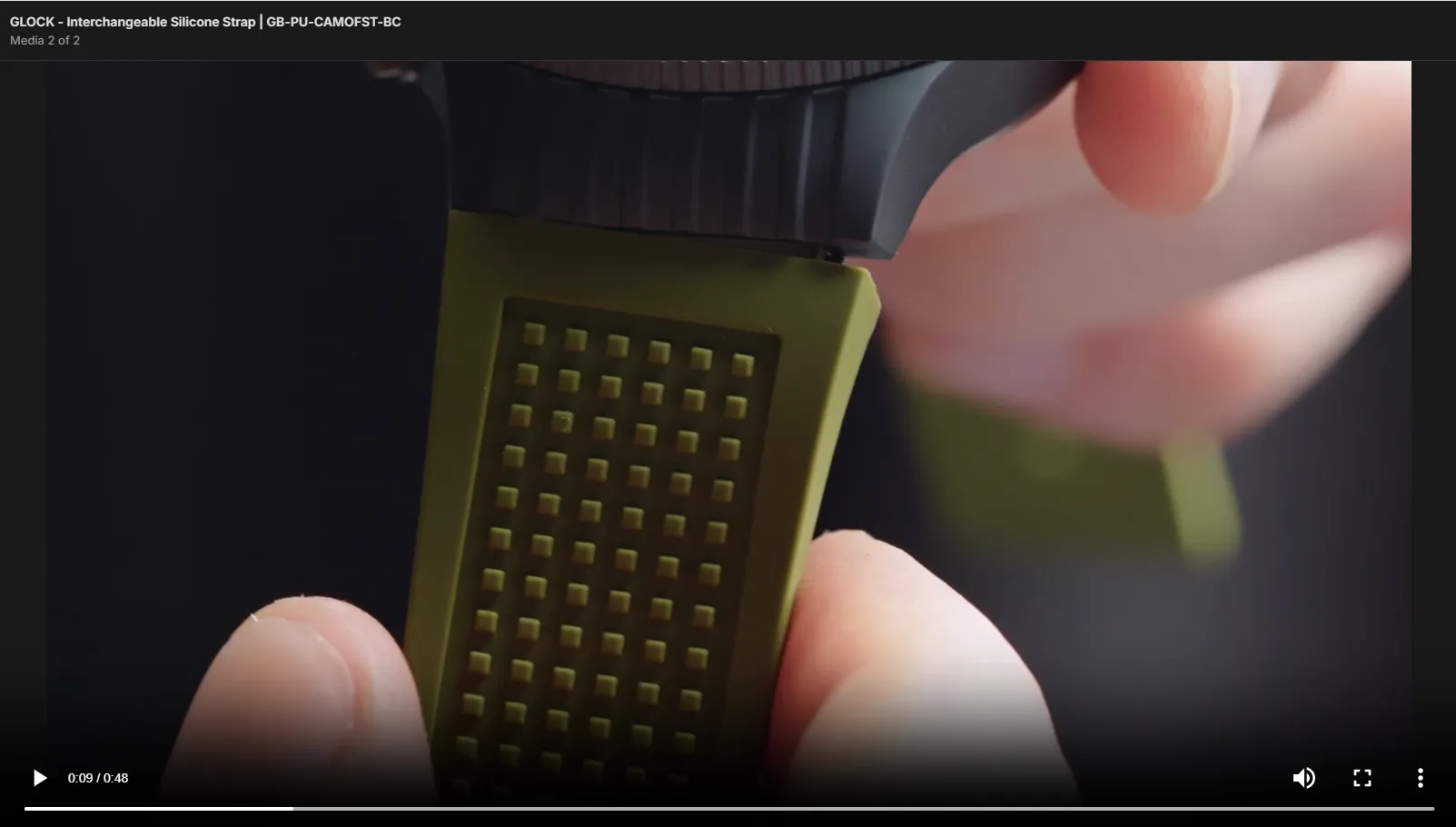 GLOCK - Interchangeable Silicone Strap | GB-PU-BLKLGO-BC