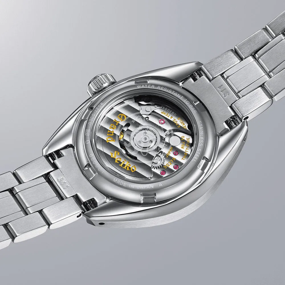 Grand Seiko Elegance Collection Mizu-Hanada Blue Linen 28mm Blue Diamond Dot Dial Automatic Ladies Watch STGK023G