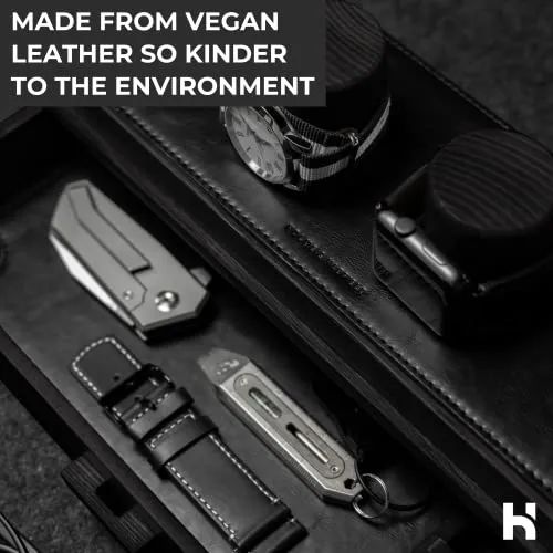 Holme & Hadfield Watch Deck Vegan Leather Padding Black Padding Only