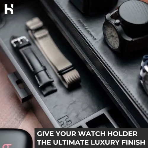 Holme & Hadfield Watch Deck Vegan Leather Padding Black Padding Only