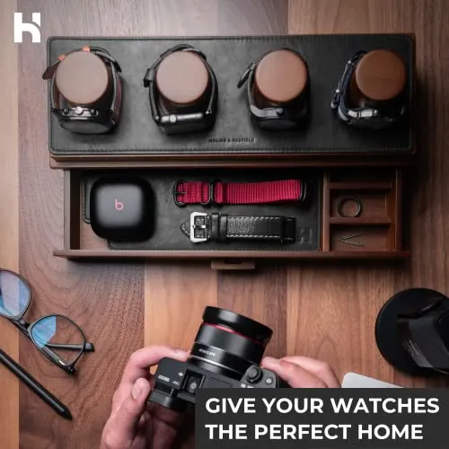 Holme & Hadfield Watch Deck Vegan Leather Padding Black Padding Only