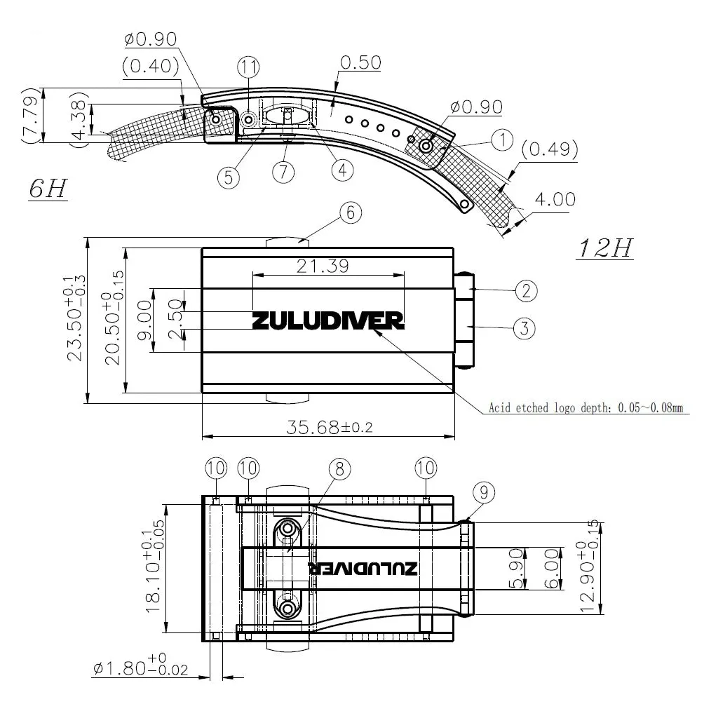 HydroLock MK2 Deployant Buckle - Super Luminova