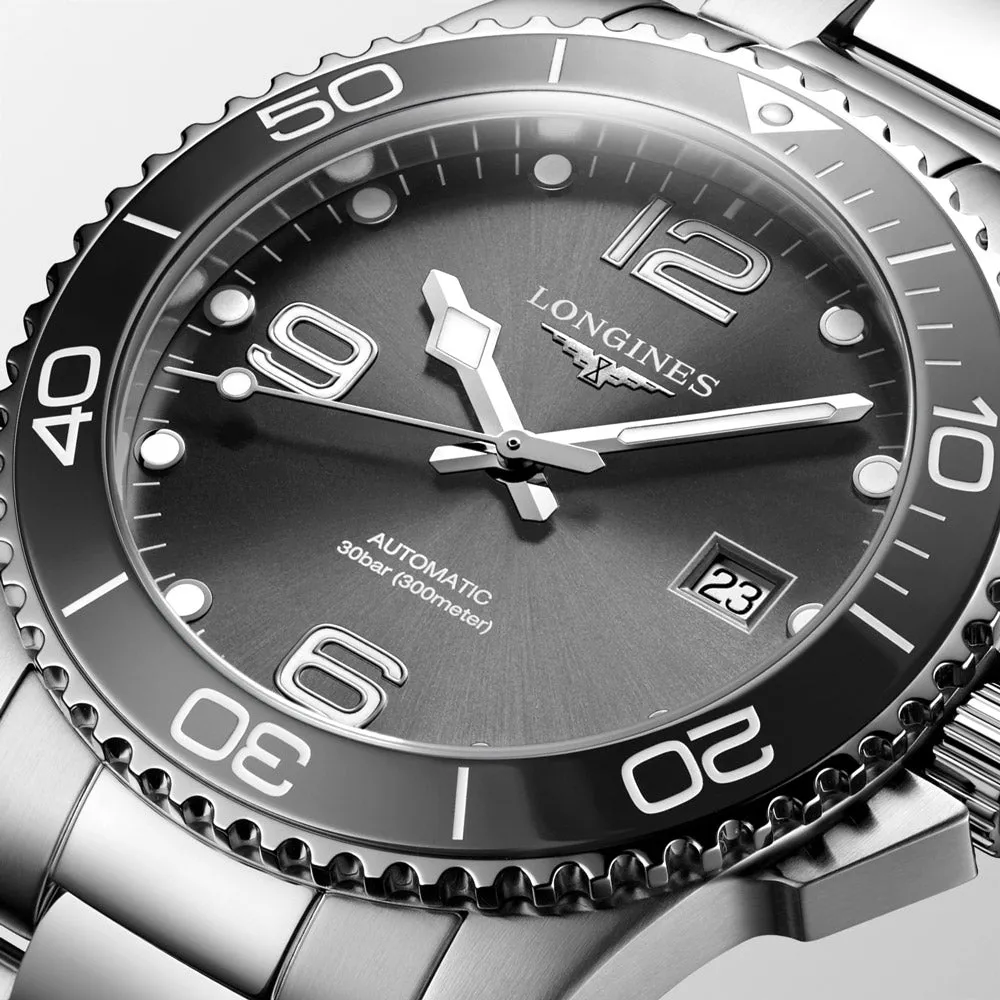 Longines HydroConquest 41mm Grey Dial Automatic Gents Watch L3.781.4.76.6