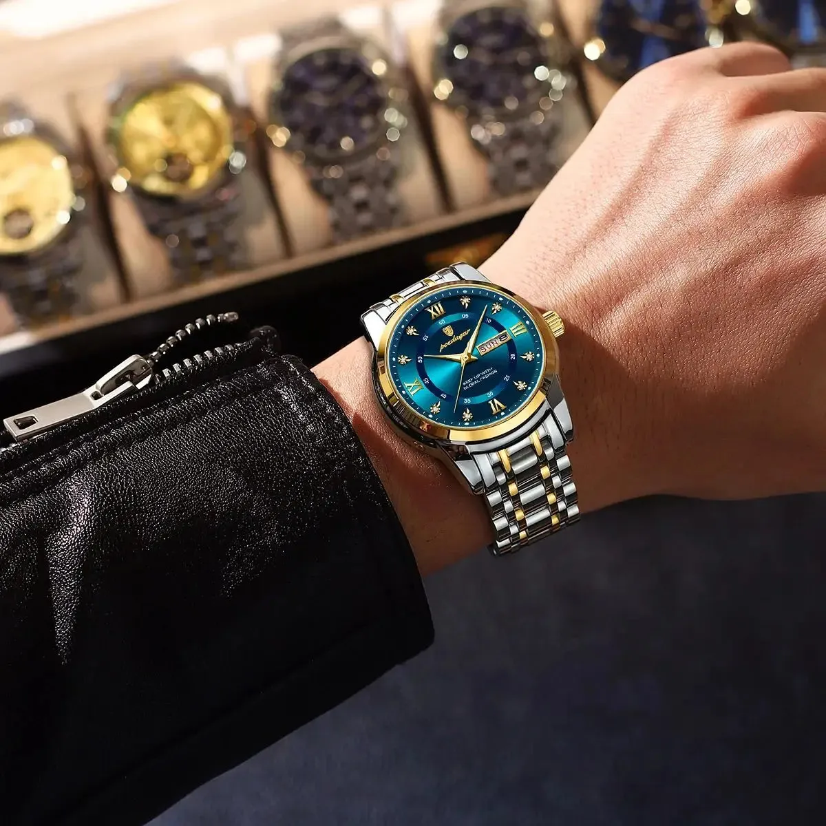 Luxury Watch for Men - Elegant Date and Week Display, Waterproof, Luminous, Quartz, Stainless Steel, Sports Men's Watch