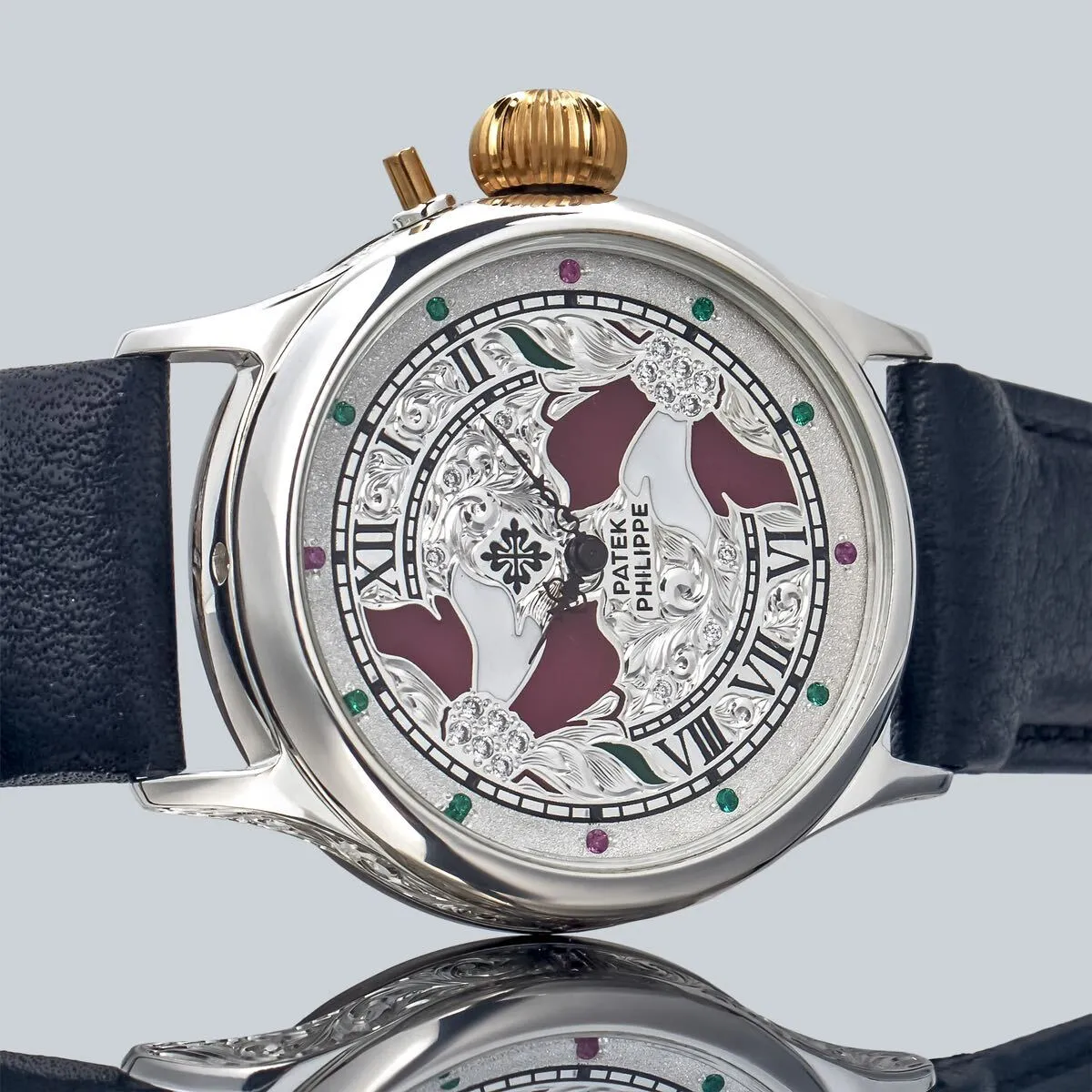 Marriage Watch Patek Philippe 40mm Men's Watch With Pocket Watch Design Hand-wound Skeleton