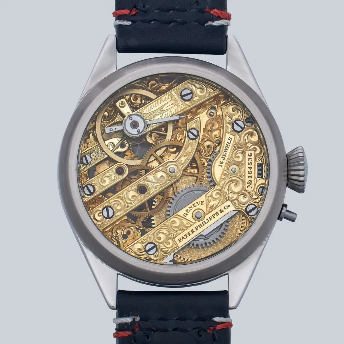 Marriage Watch Patek Philippe 44mm Men's Watch With A Pocket Watch Manual Winding Skeleton