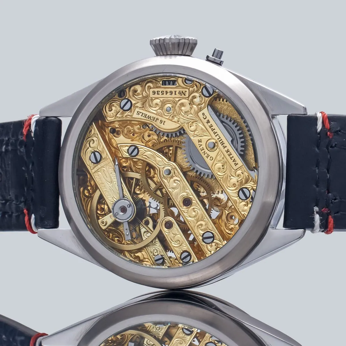 Marriage Watch Patek Philippe 44mm Men's Watch With A Pocket Watch Manual Winding Skeleton