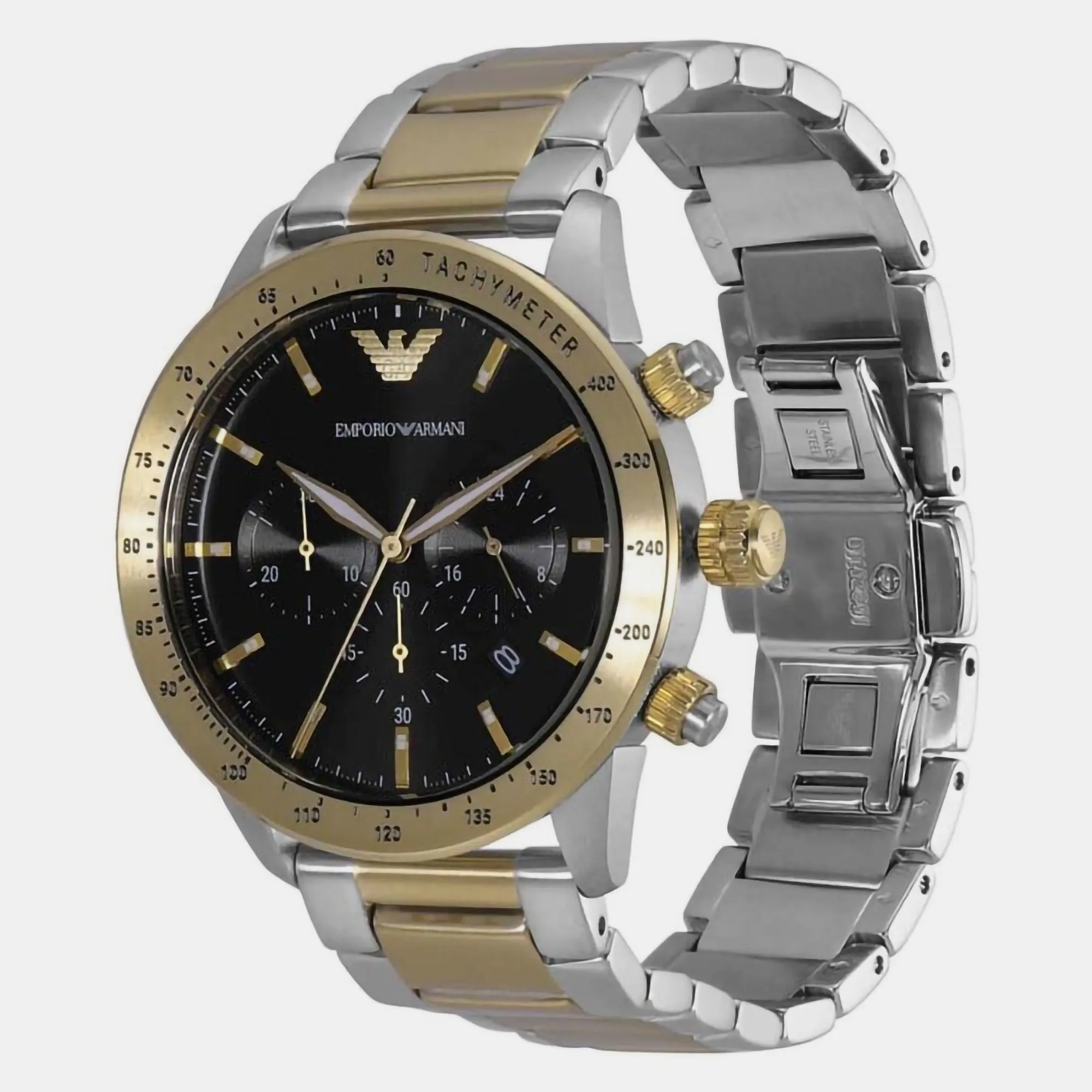Men's Black Multi-Function Stainless Steel Watch AR11521