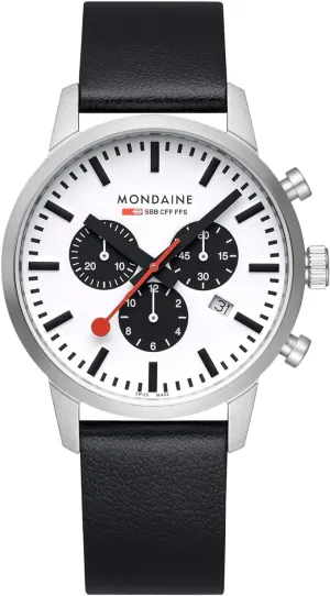 MONDAINE NEO, Black Vegan Grape Leather, 41 mm- MSD.41410.LBV CHRO